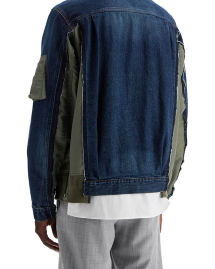 Sacai denim and nylon jacket for men