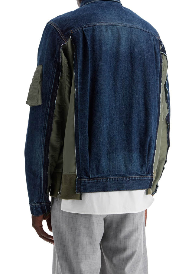 Sacai denim and nylon jacket for men