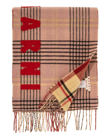 Marni double check wool scarf in 8