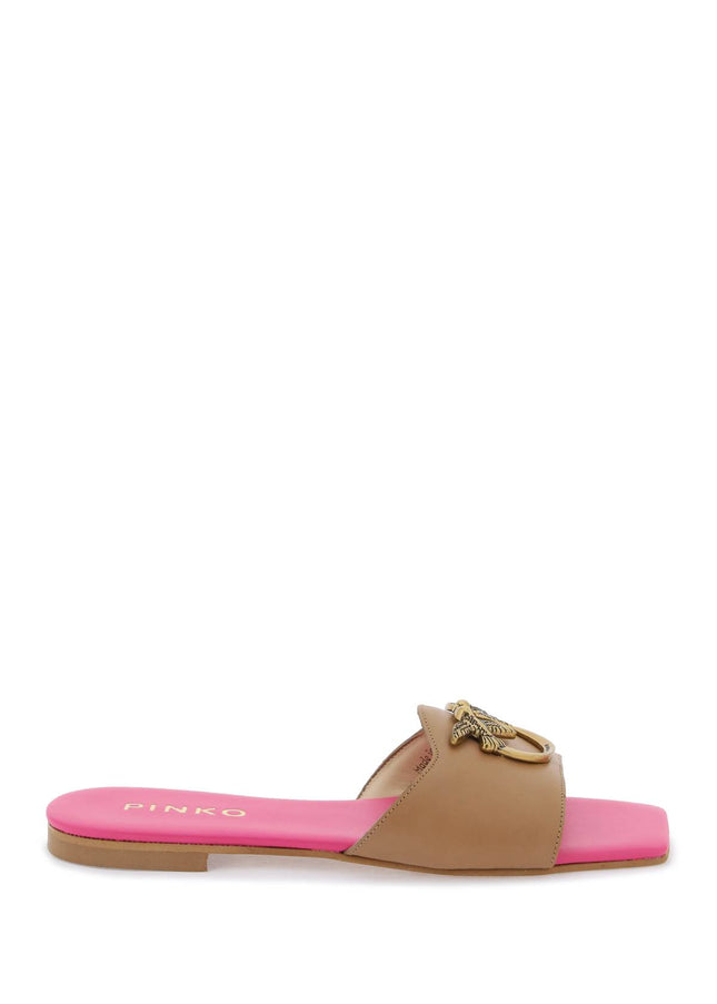 Pinko Love Birds Leather Slides Mixed Colours-Pinko-36-Urbanheer