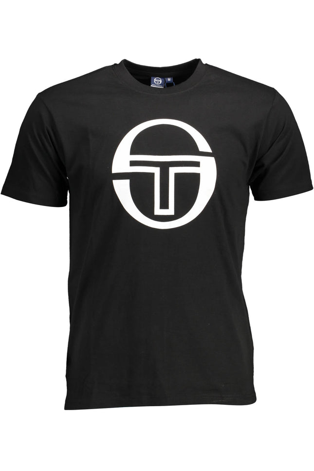 SERGIO TACCHINI MEN'S SHORT SLEEVE T-SHIRT BLACK-T-Shirt-SERGIO TACCHINI-Urbanheer