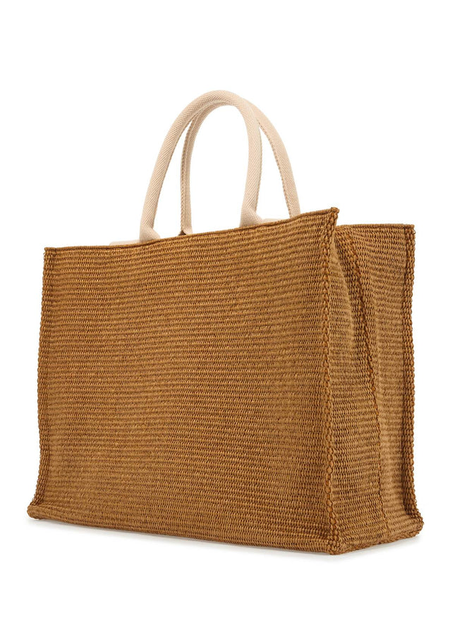 Marni large raffia effect tote bag