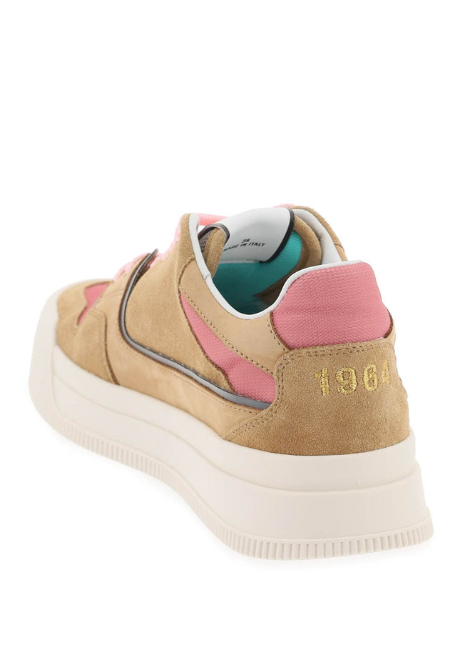 Dsquared2 suede new jersey sneakers in leather