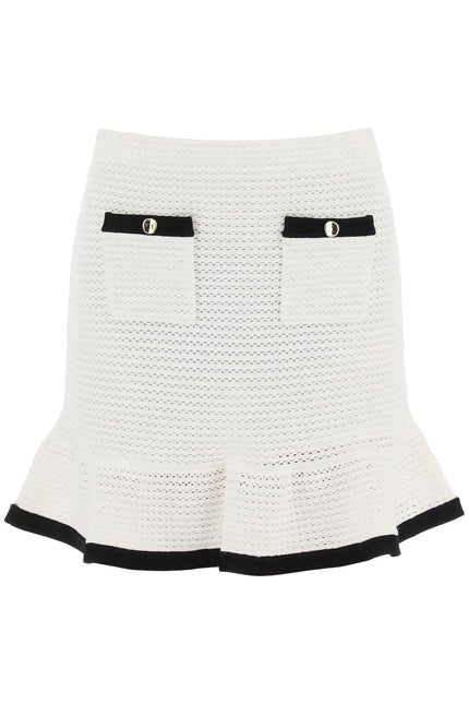 Self-Portrait Self Portrait crochet mini skirt in