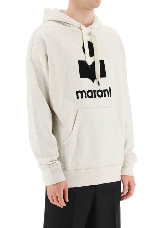 Marant 'miley' hoodie with flocked logo