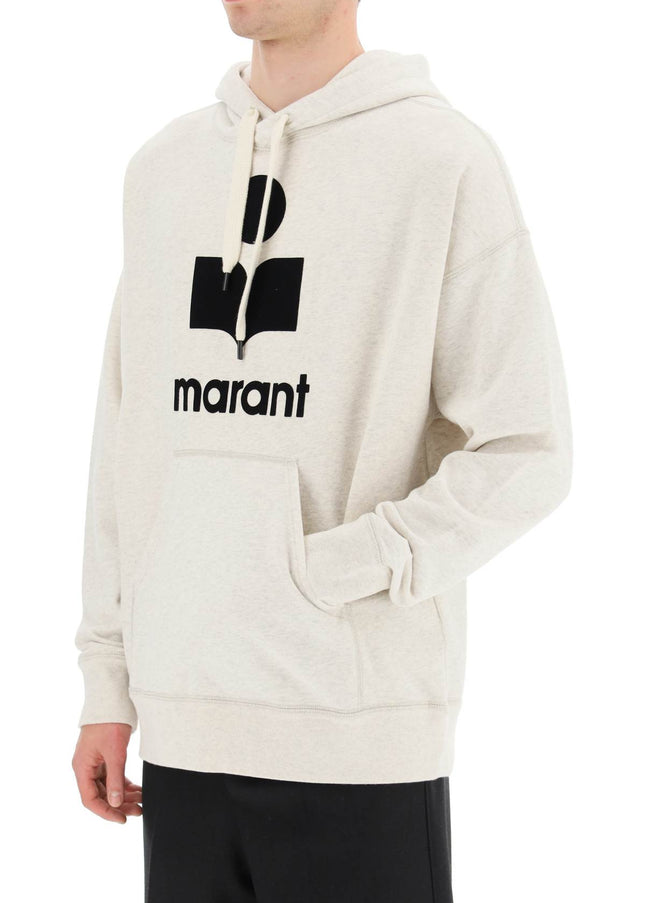 Marant 'miley' hoodie with flocked logo