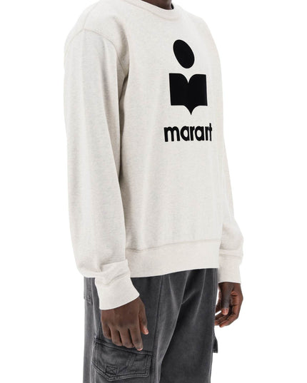 Marant mikoy flocked logo sweatshirt