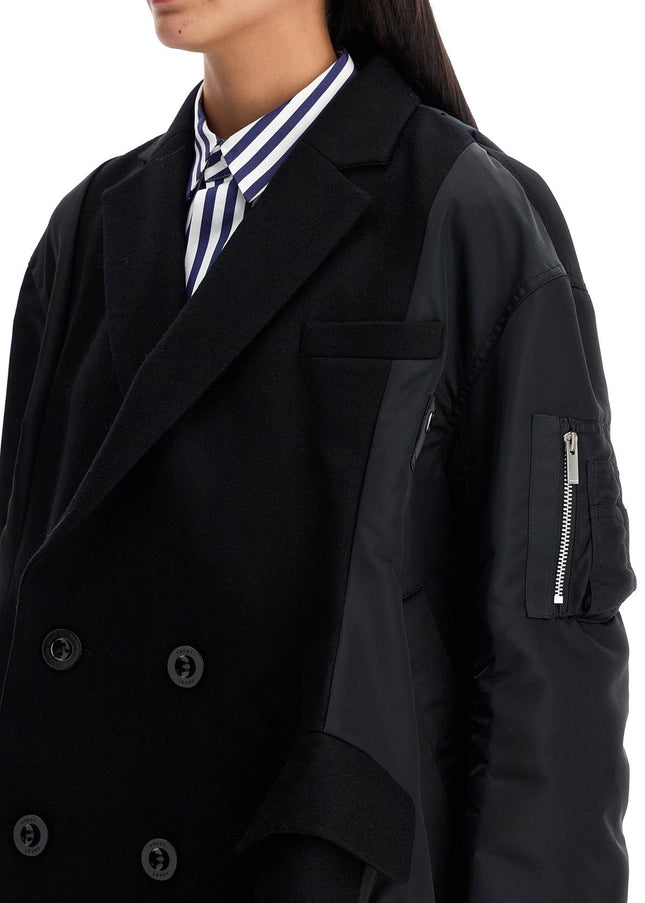 Sacai hybrid wool and nylon jacket