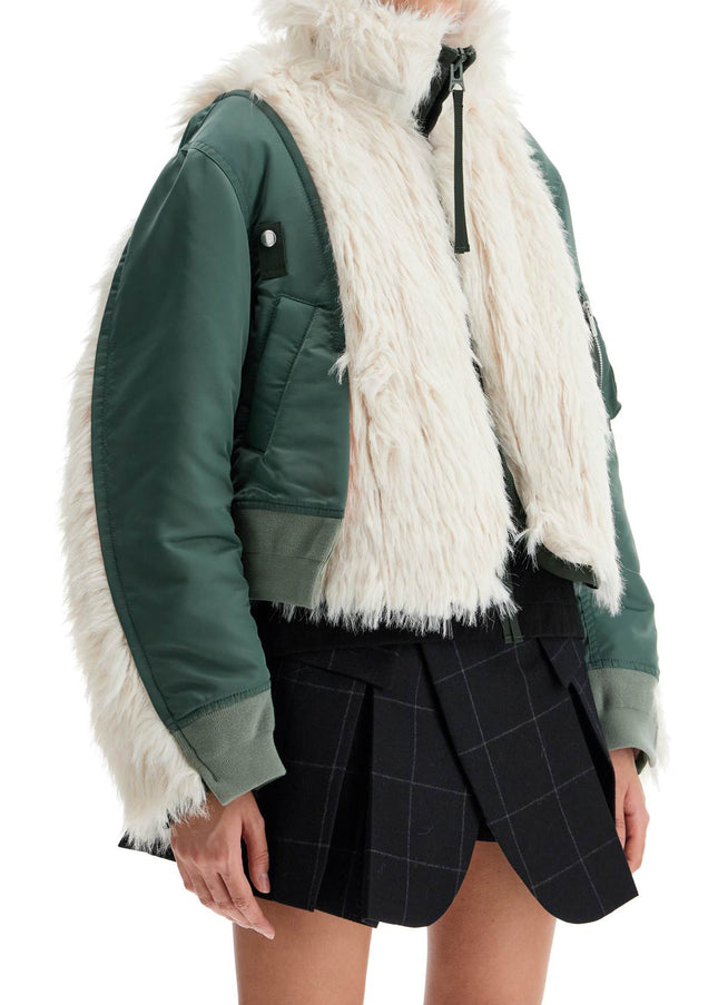 Sacai jacket with faux fur inserts