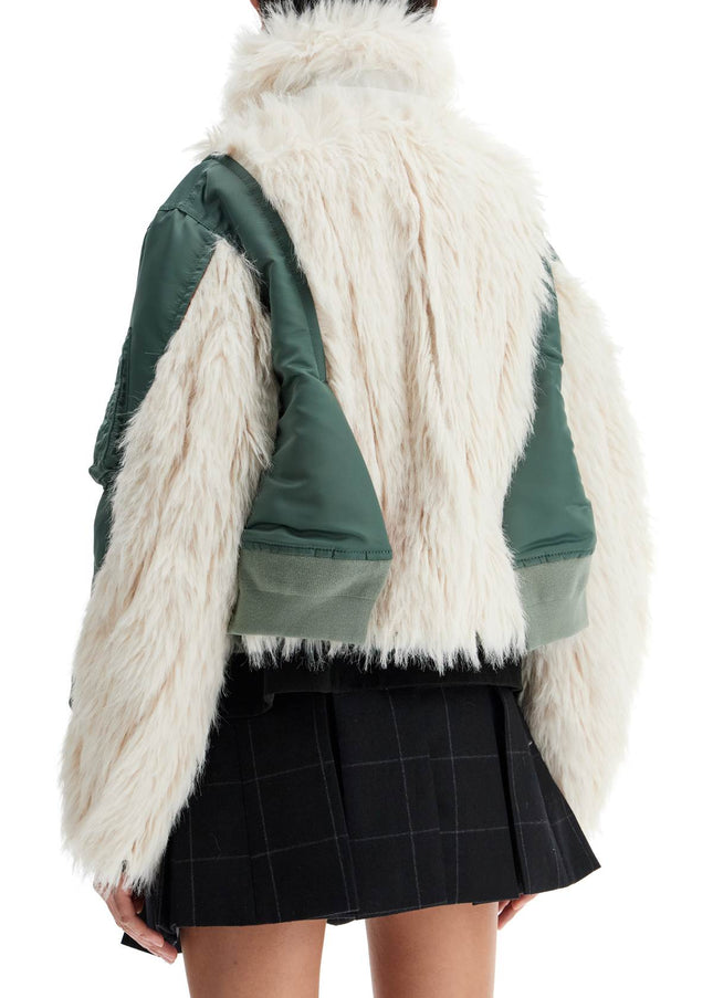 Sacai jacket with faux fur inserts