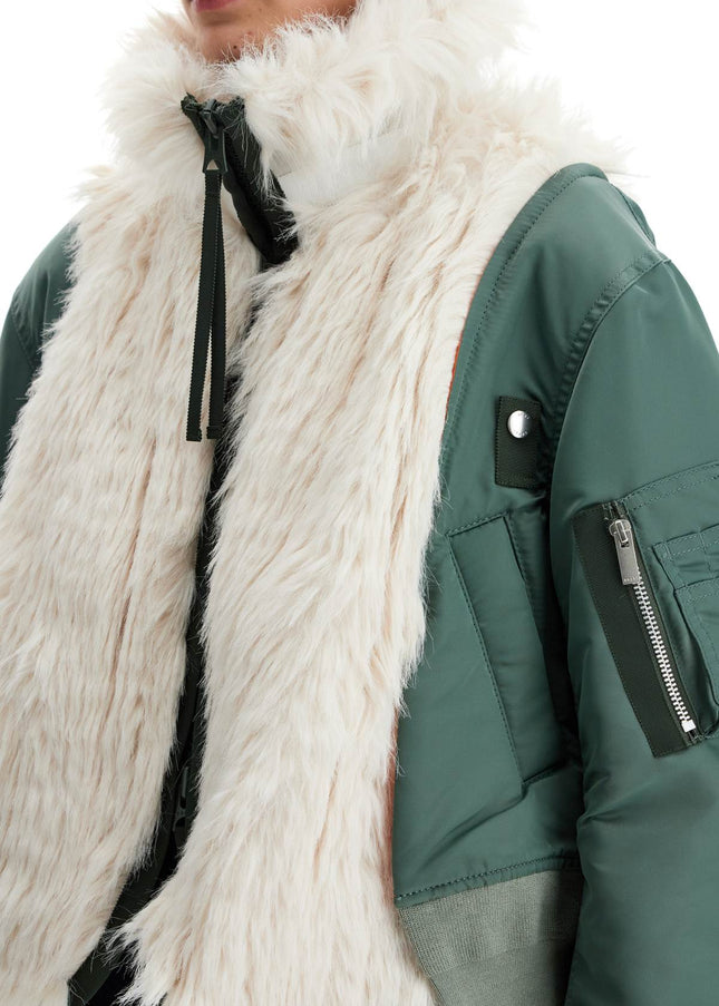 Sacai jacket with faux fur inserts