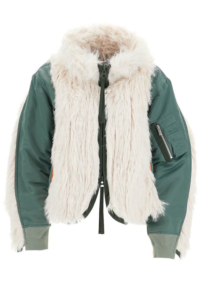 Sacai jacket with faux fur inserts