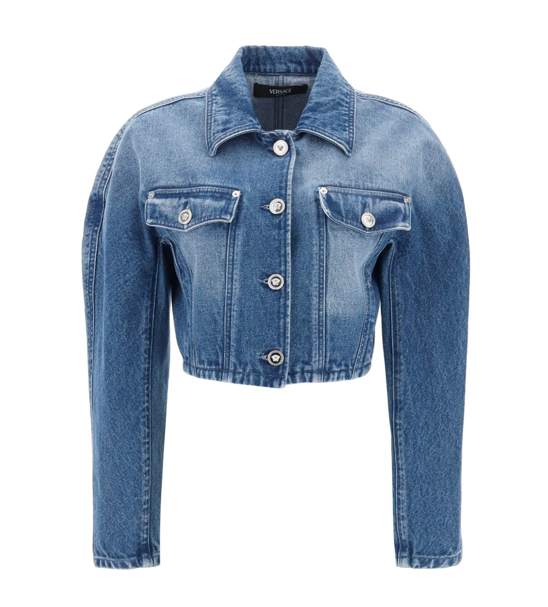 Versace Cropped Women Denim Jacket-Versace-40 IT - S-Urbanheer