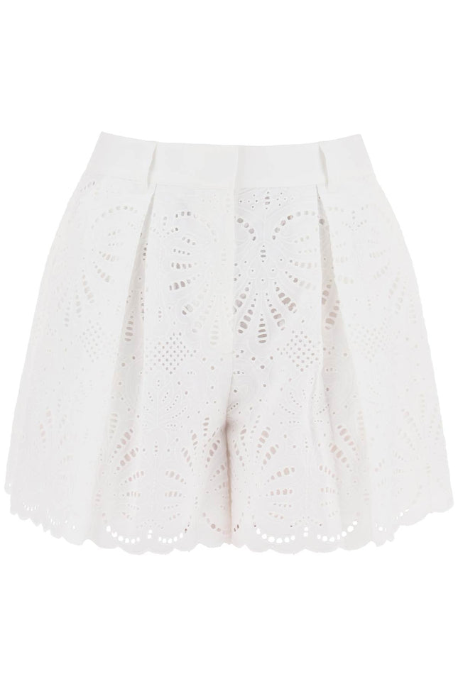 Self portrait lace sangallo shorts for-women > clothing > trousers > shorts-Self Portrait-6-White-Urbanheer