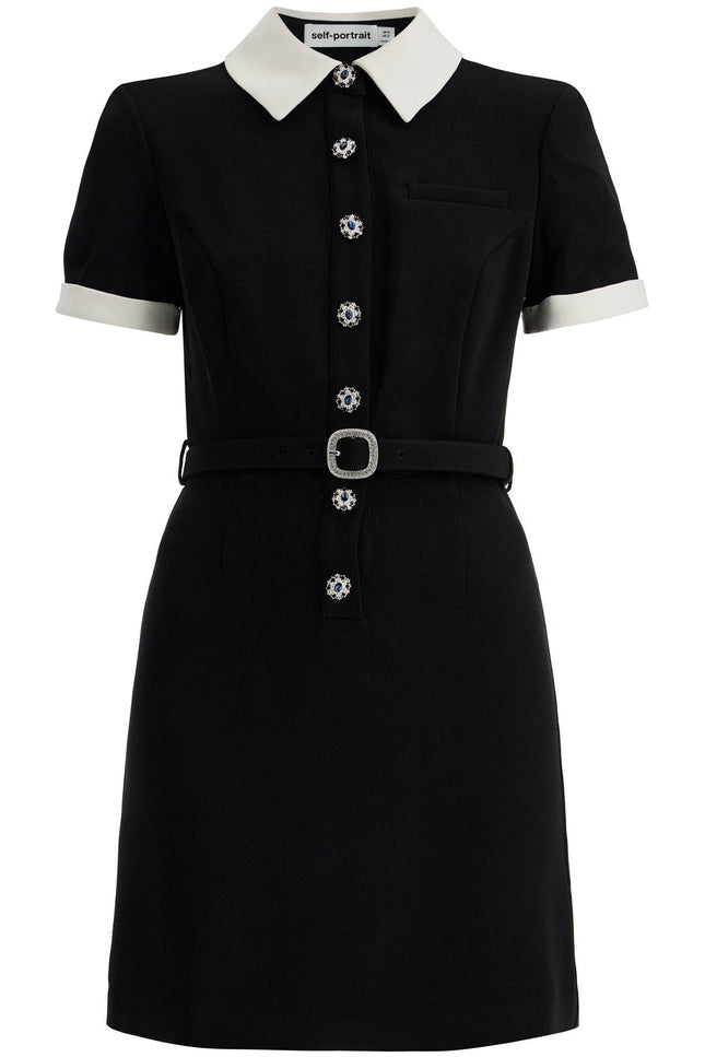 Self Portrait crepe mini dress with belt