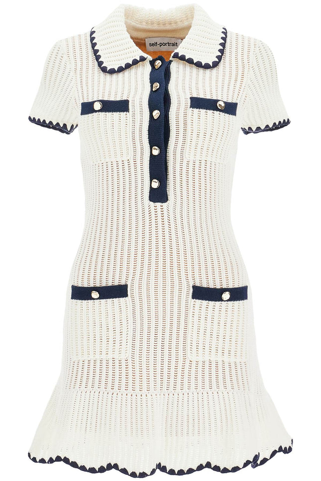 Self Portrait crochet mini dress in seven