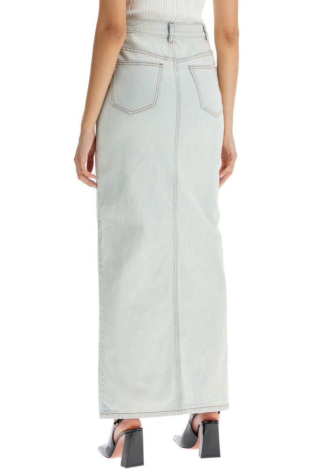 Self Portrait maxi denim skirt in seven