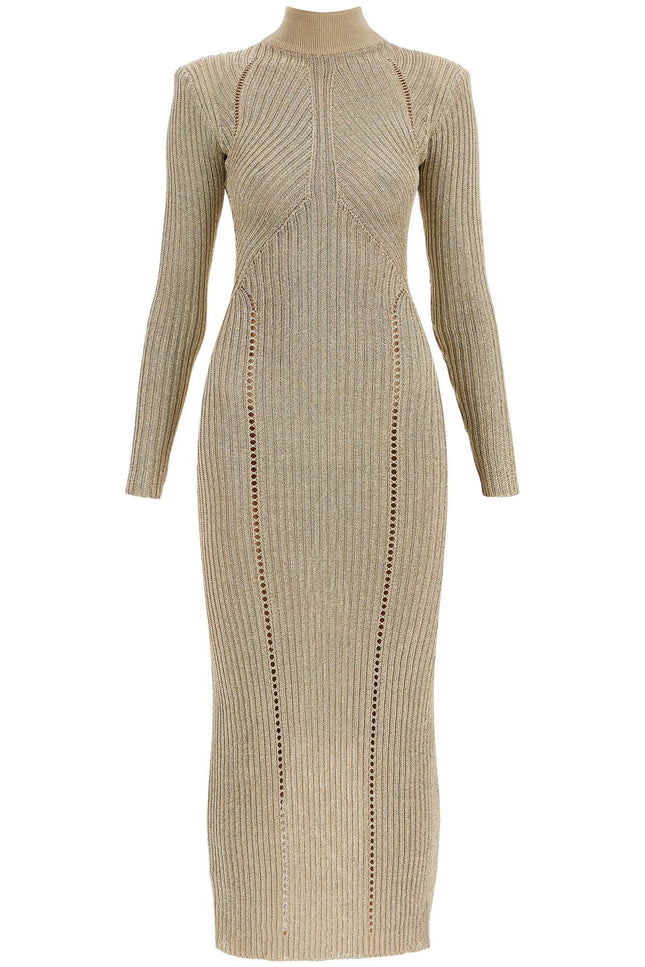 Self Portrait maxi lurex knit dress in