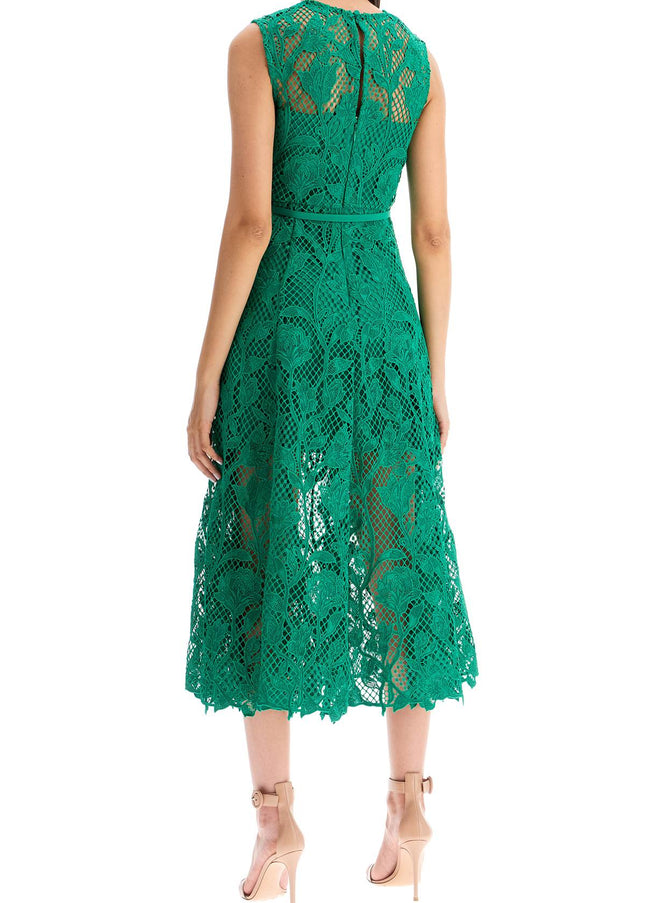 Self Portrait sleeveless midi lace dress