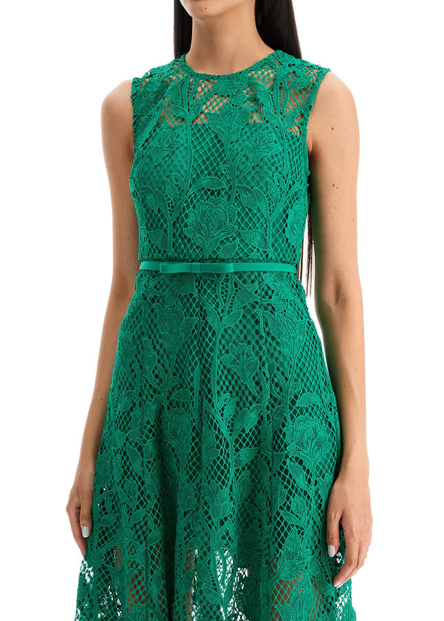 Self Portrait sleeveless midi lace dress