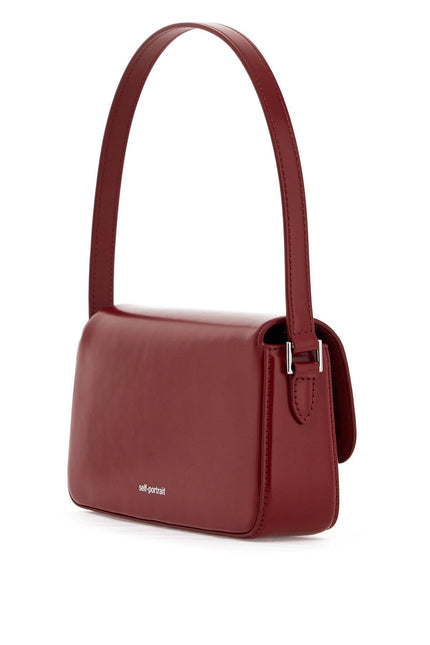 Self Portrait smooth leather baguette handbag - Red