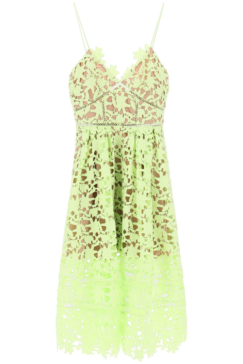 Self portrait azaelea floral lace midi dress Green-Dress-Self Portrait-8-Urbanheer