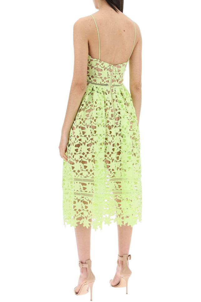 Self portrait azaelea floral lace midi dress Green-Dress-Self Portrait-Urbanheer