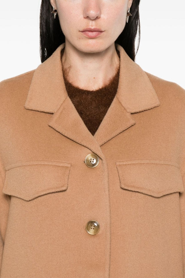 Semicouture Coats Beige