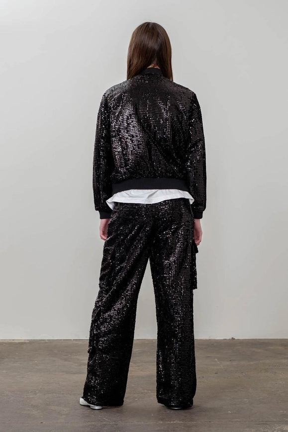 Sequin Cargo Pants-Pants-Moon River-Urbanheer