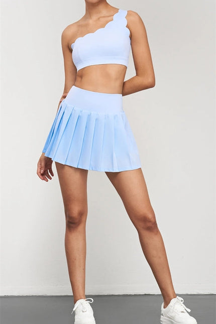 Serena Classic Pleated Tennis Skirt Baby Blue