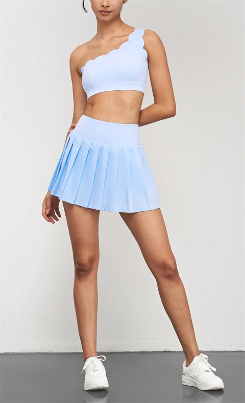 Serena Classic Pleated Tennis Skirt Baby Blue