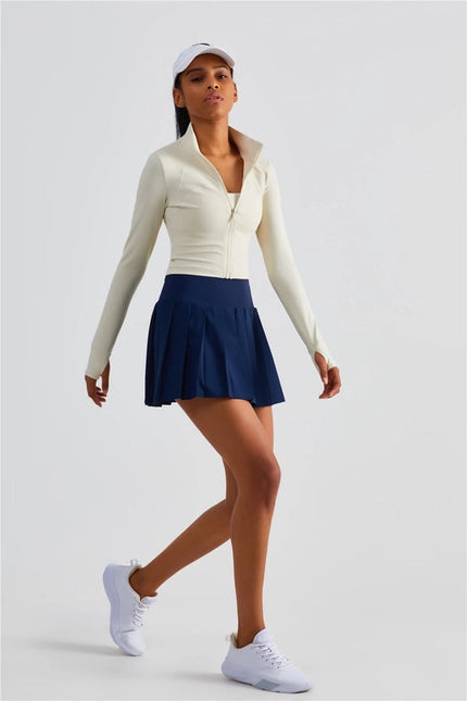 Serena Classic Pleated Tennis Skirt Navy