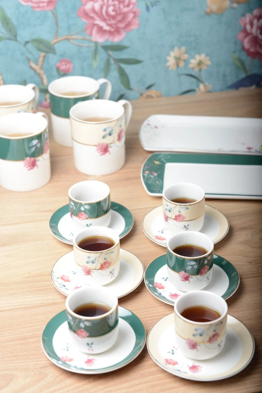 Set of 6 Floral Coffee Cups