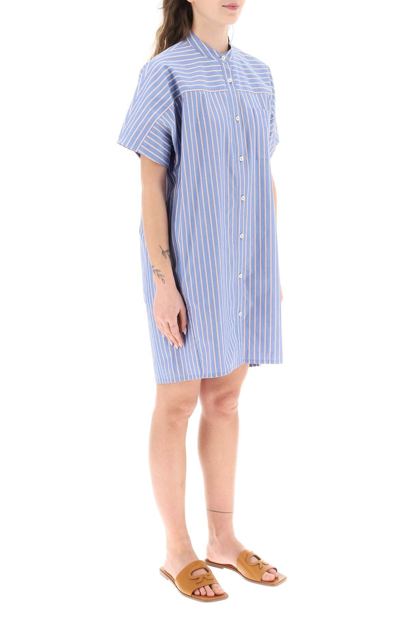 'Sharon' Poplin Mini Dress-women > clothing > dresses > mini-A.P.C.-38-Celeste-Urbanheer