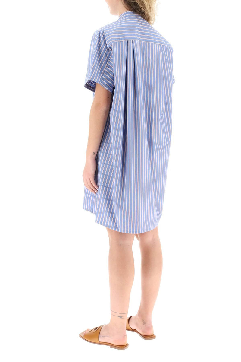 'Sharon' Poplin Mini Dress-women > clothing > dresses > mini-A.P.C.-38-Celeste-Urbanheer