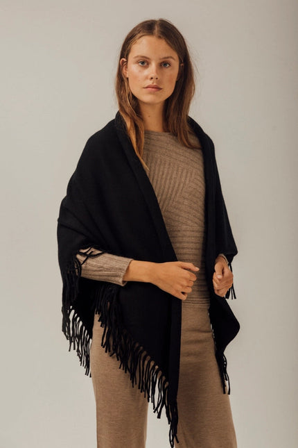 Sienna Cashmere Shawl Black