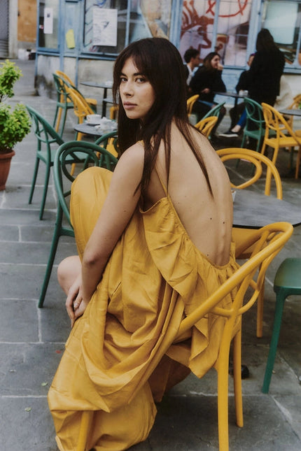 Silk Syros Dress YELLOW