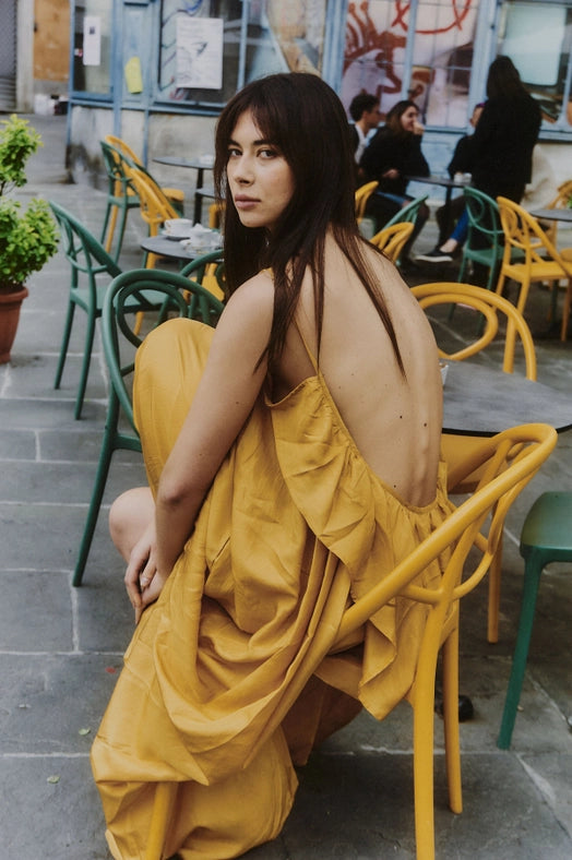 Silk Syros Dress YELLOW