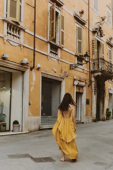 Silk Syros Dress YELLOW