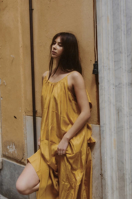 Silk Syros Dress YELLOW