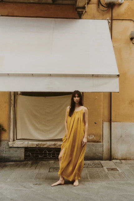 Silk Syros Dress YELLOW