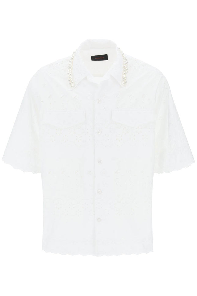 Simone Rocha "scalloped lace shirt with pearl