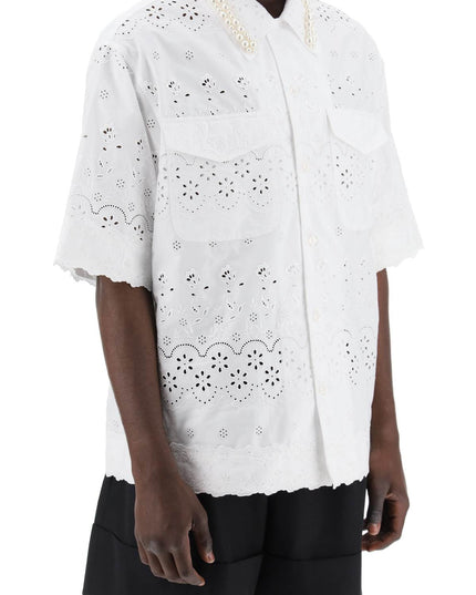 Simone Rocha "scalloped lace shirt with pearl