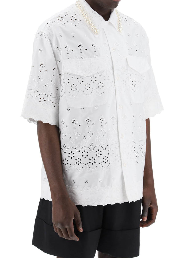 Simone Rocha "scalloped lace shirt with pearl