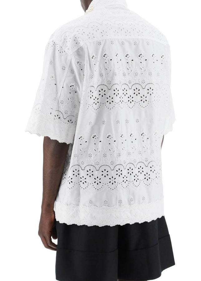 Simone Rocha "scalloped lace shirt with pearl