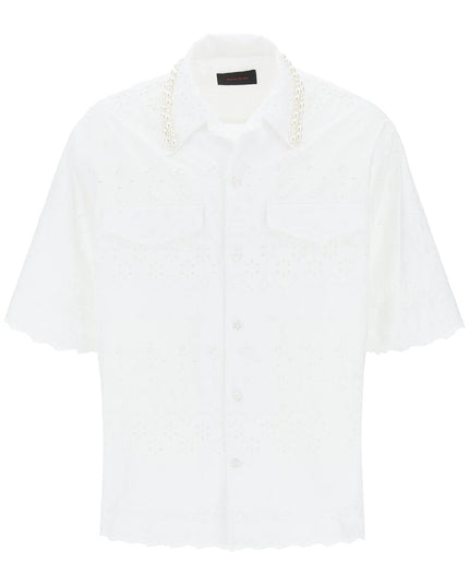 Simone Rocha "scalloped lace shirt with pearl