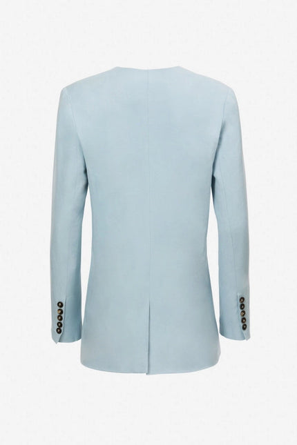 Single Breasted Blazer - Sky Blue