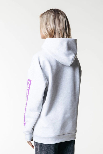 Sleeve Logo Hoodie | Light Grey Melange