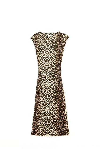 Sleeveless Leopard Print Spandex Dress