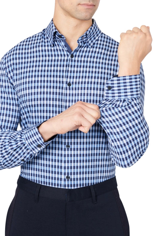 Slim Fit Gingham Dress Shirt